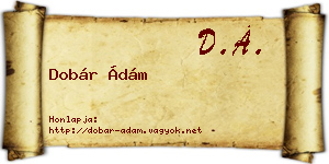 Dobár Ádám névjegykártya